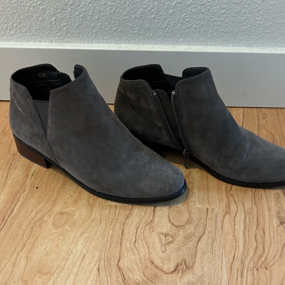 Vaneli Gray Ankle Boots